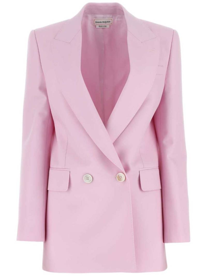 Alexander McQueen double-breasted wool blazer - Pink von Alexander McQueen