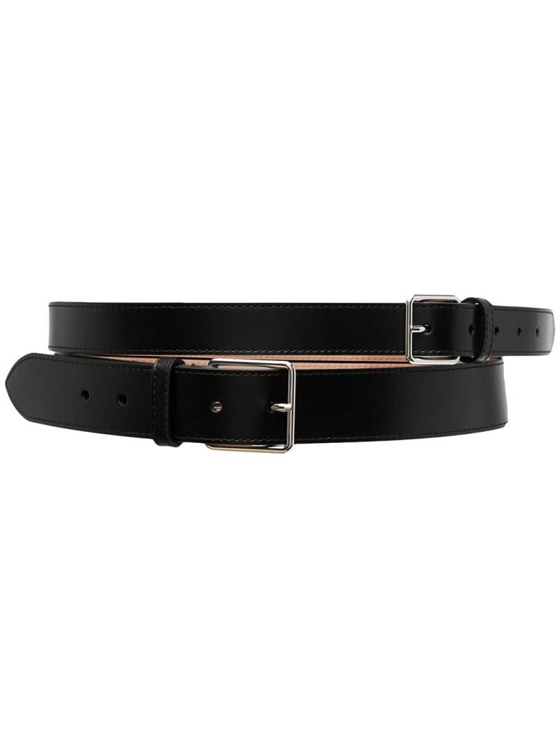 Alexander McQueen double buckle belt - Black von Alexander McQueen