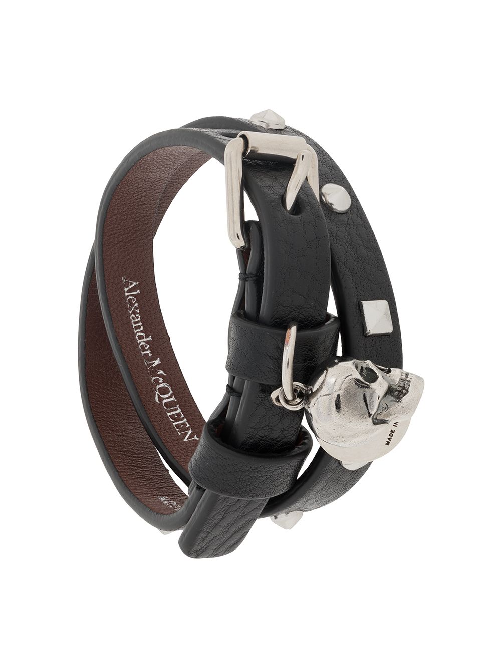 Alexander McQueen double wrap skull bracelet - Black von Alexander McQueen