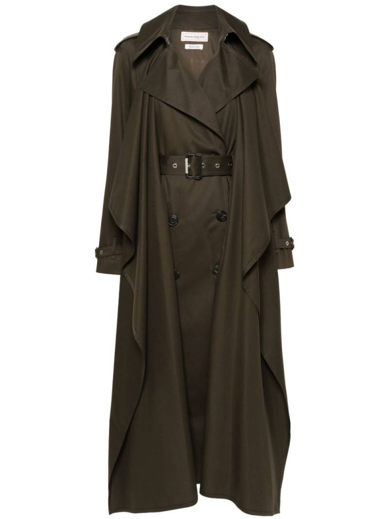 Alexander McQueen layered trench coat - Green von Alexander McQueen