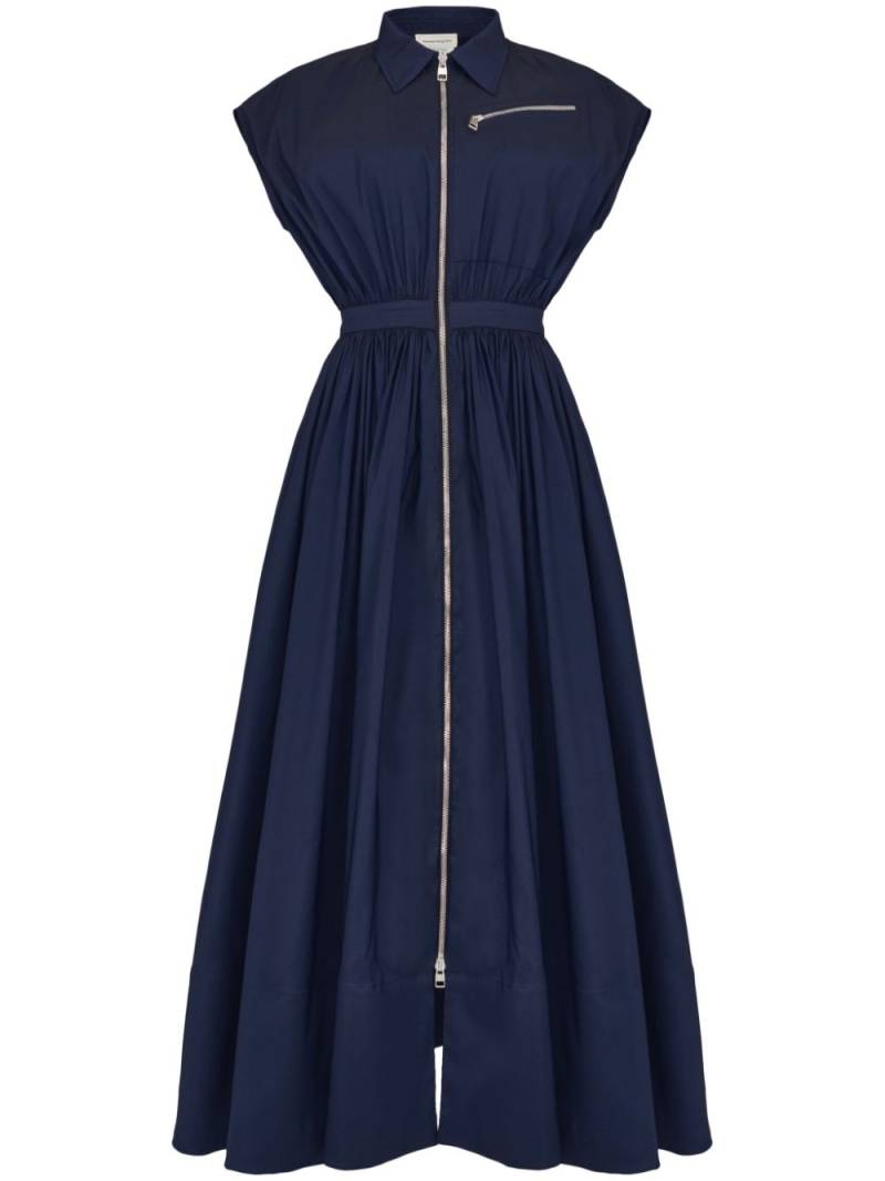 Alexander McQueen drop-shoulder shirt dress - Blue von Alexander McQueen