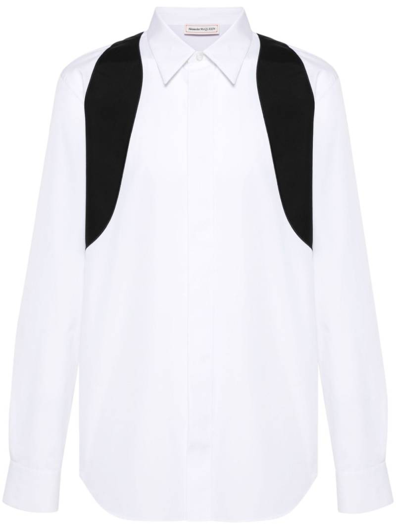 Alexander McQueen embroidered cotton shirt - White von Alexander McQueen