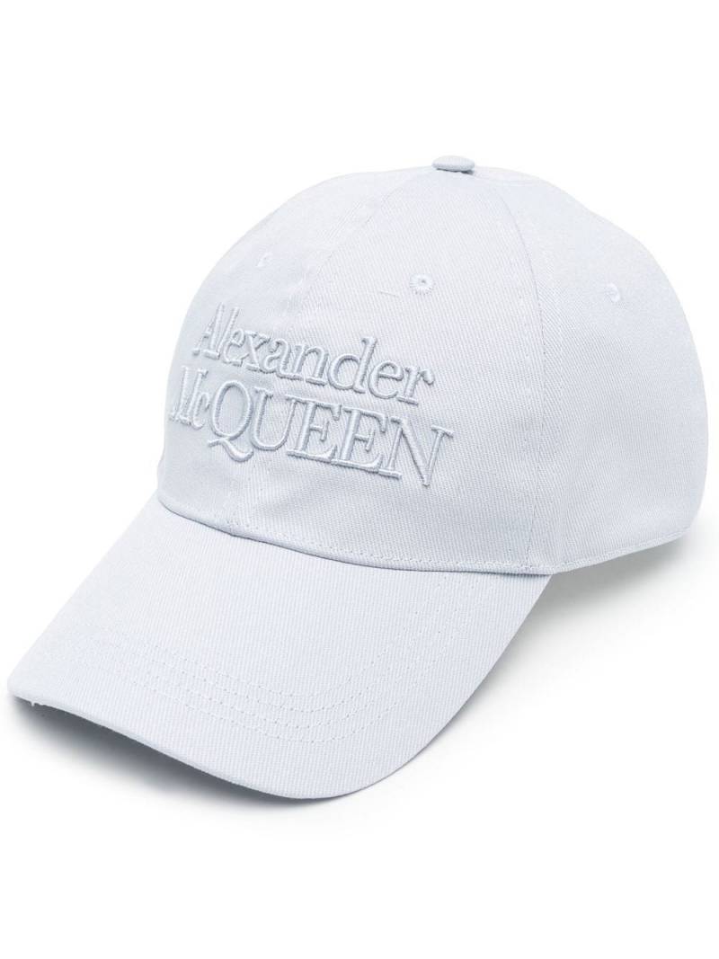 Alexander McQueen embroidered-logo baseball cap - Blue von Alexander McQueen