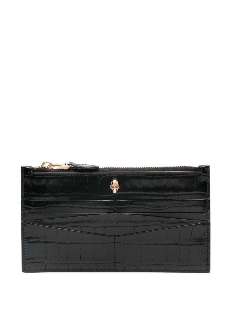 Alexander McQueen skull-stud cardholder - Black von Alexander McQueen