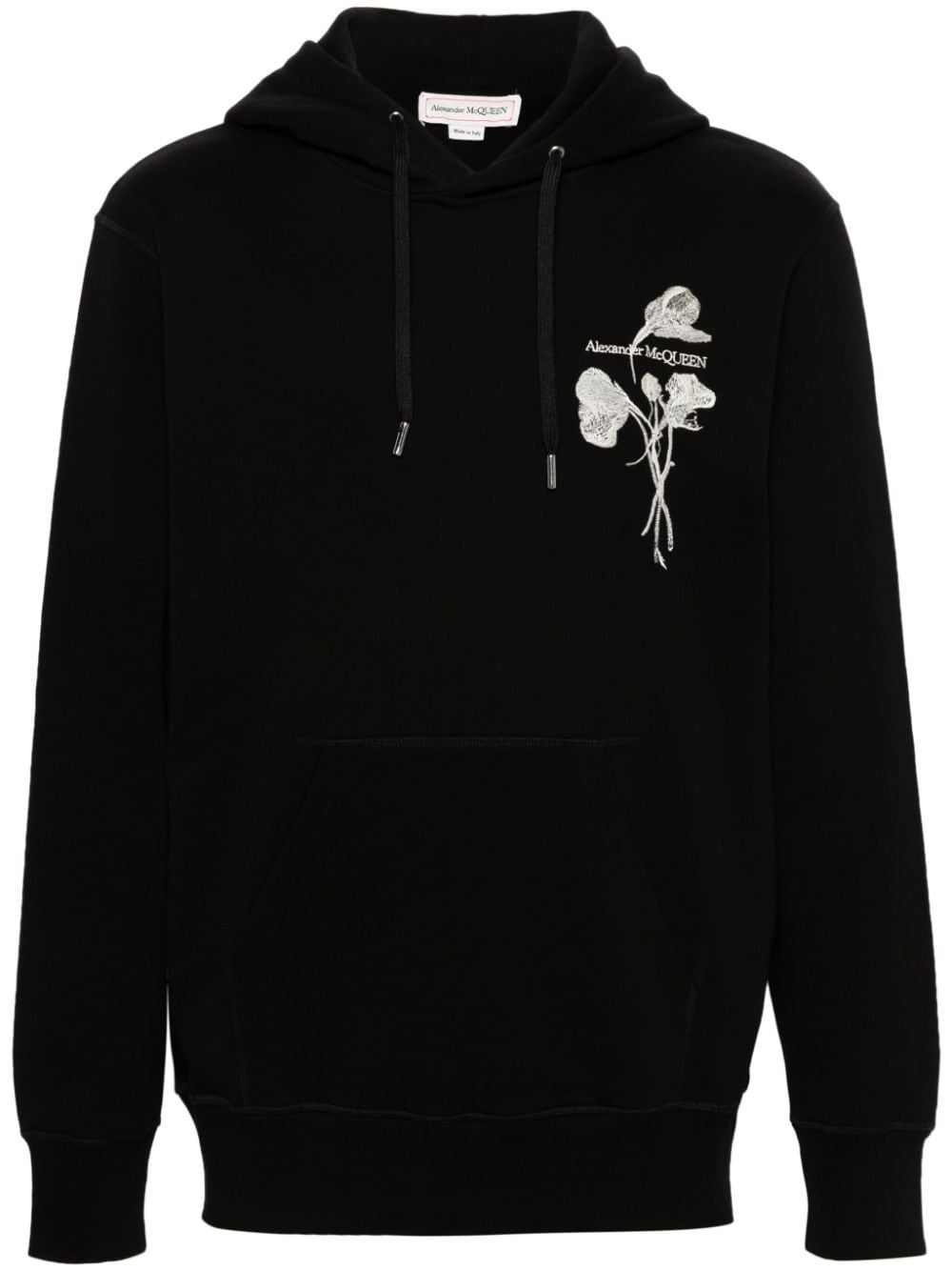 Alexander McQueen logo-embroidered hoodie - Black von Alexander McQueen