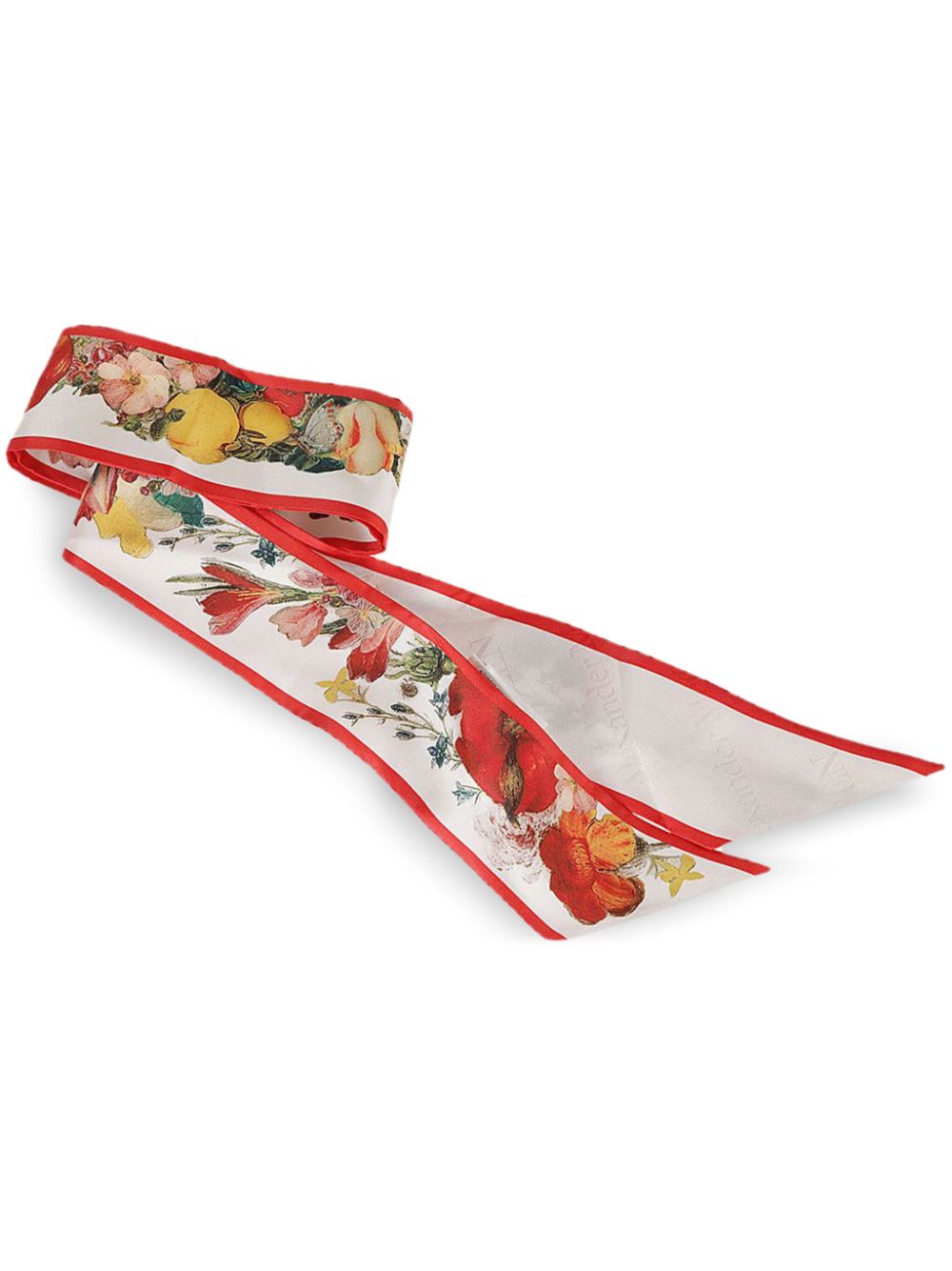 Alexander McQueen floral-jacquard silk scarf - White von Alexander McQueen