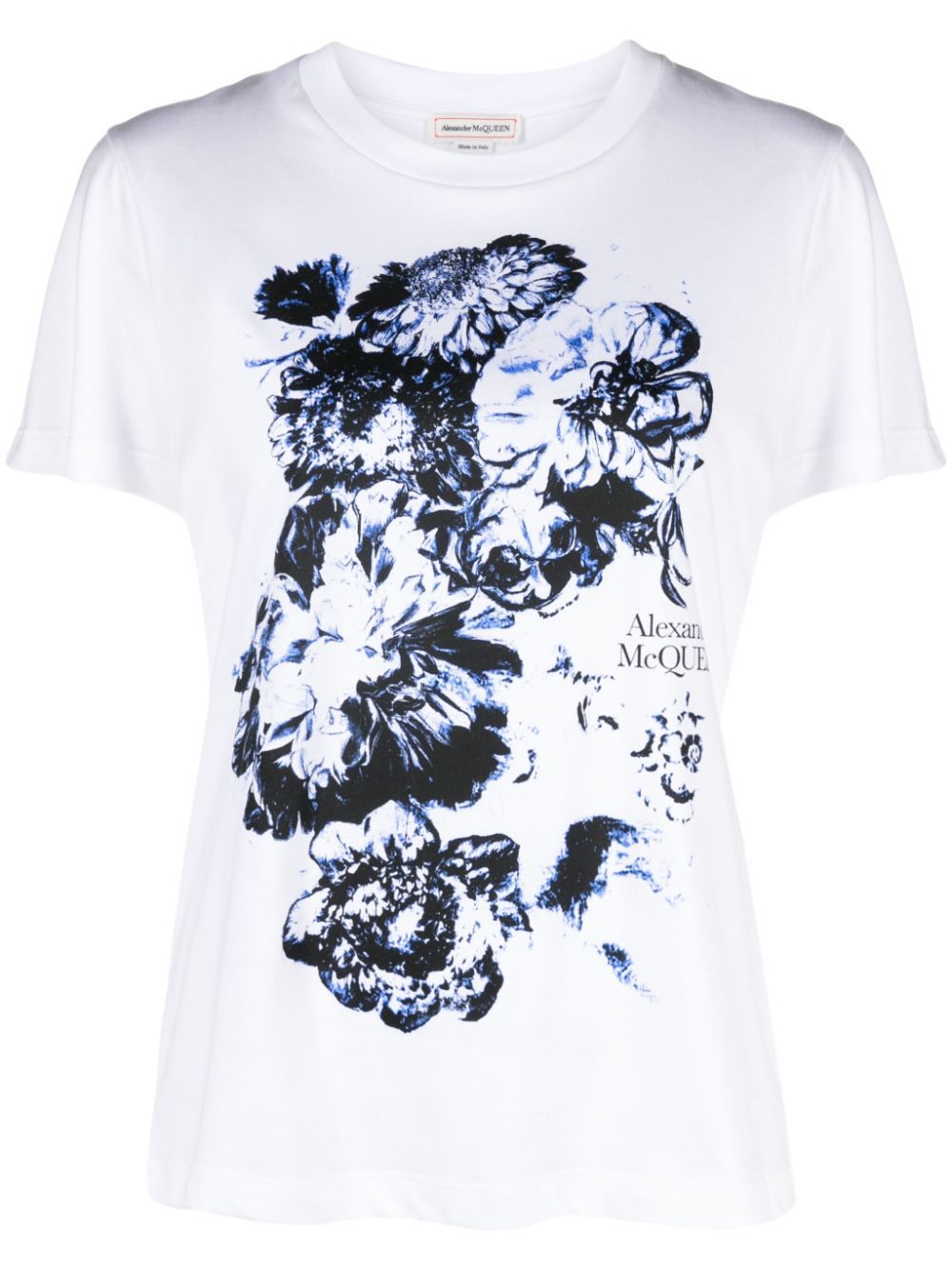 Alexander McQueen Chiaroscuro cotton T-shirt - White von Alexander McQueen