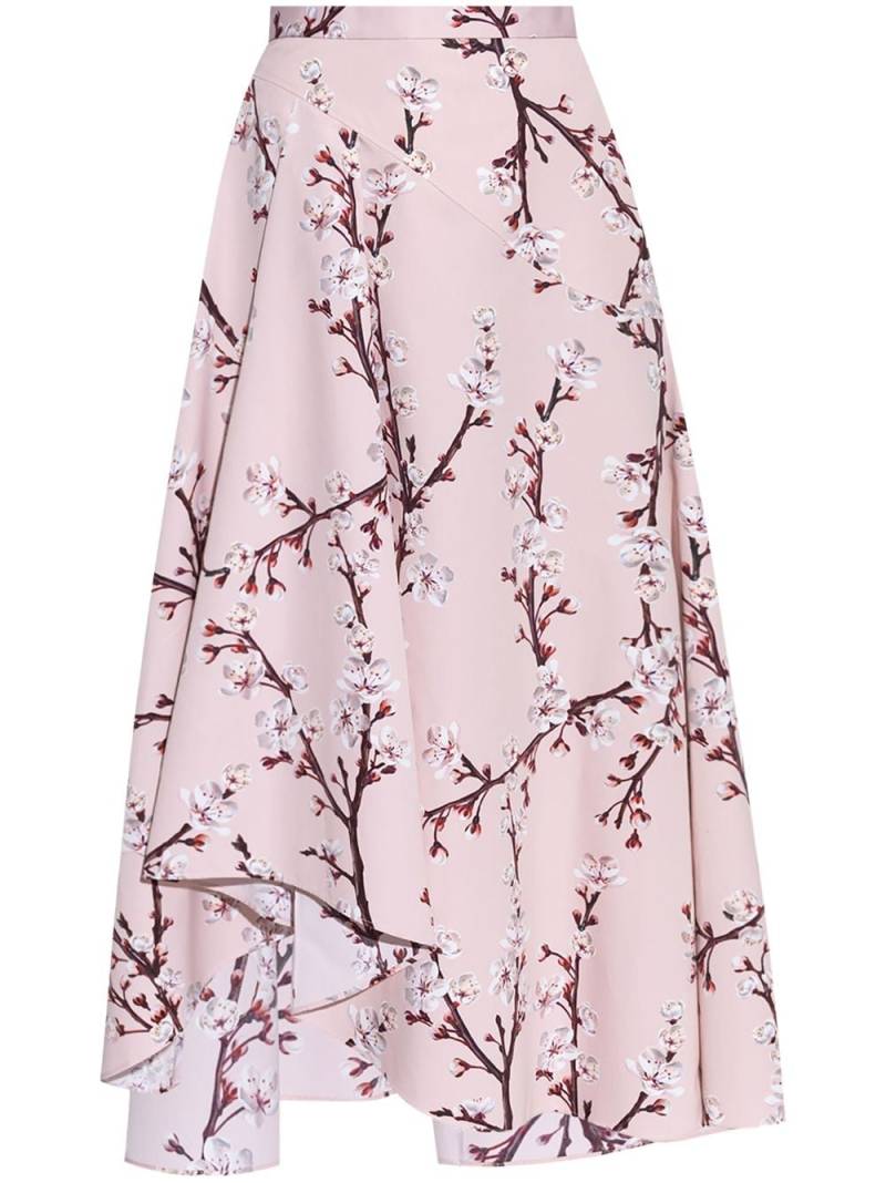 Alexander McQueen floral-print midi skirt - Pink von Alexander McQueen