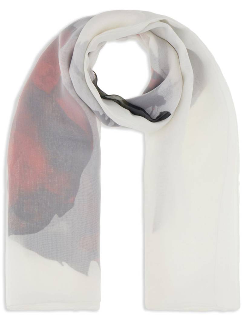 Alexander McQueen floral-print scarf - White von Alexander McQueen