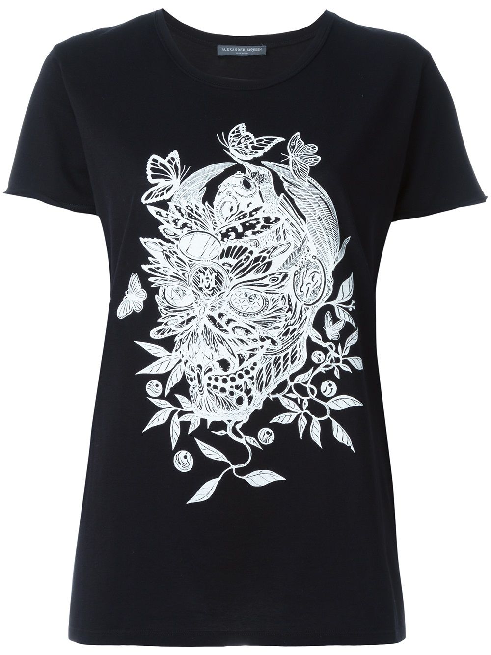 Alexander McQueen floral skull print T-shirt - Black von Alexander McQueen