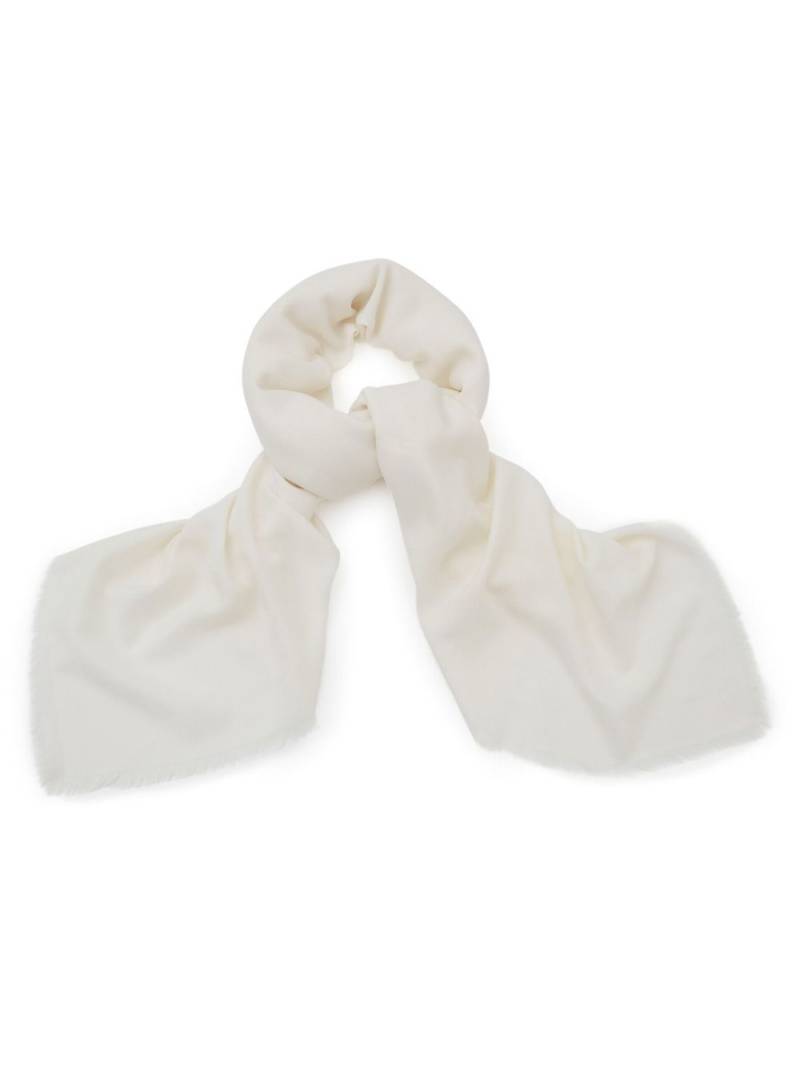 Alexander McQueen frayed-edge wool scarf - White von Alexander McQueen