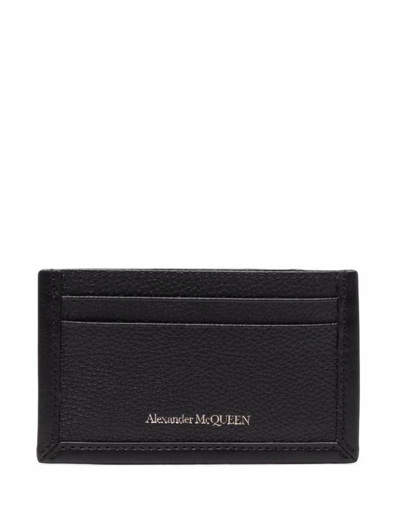 Alexander McQueen grained leather cardholder - Black von Alexander McQueen