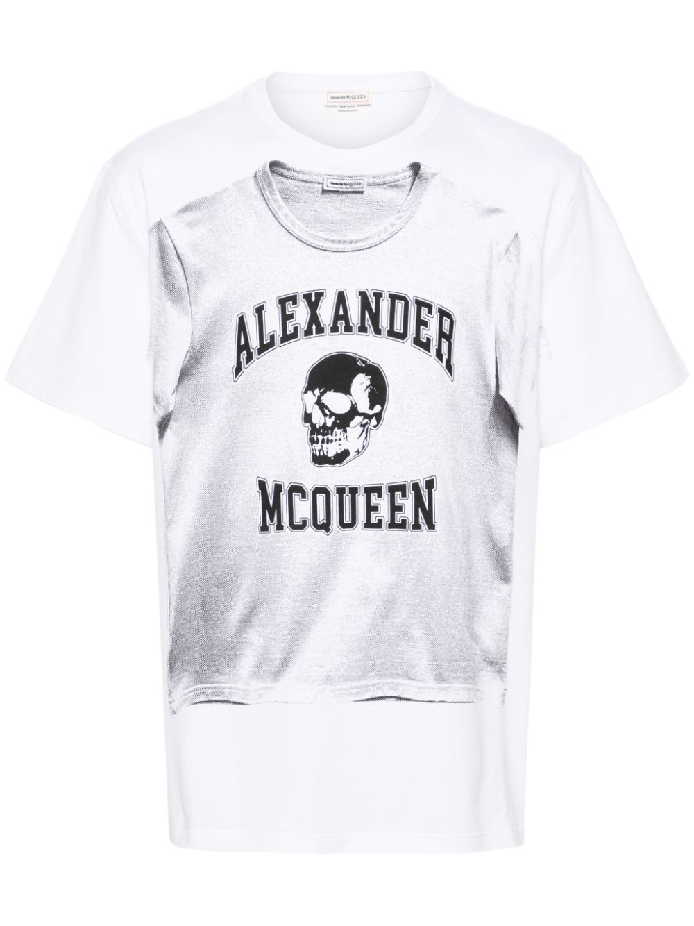 Alexander McQueen graphic-print cotton T-shirt - White von Alexander McQueen