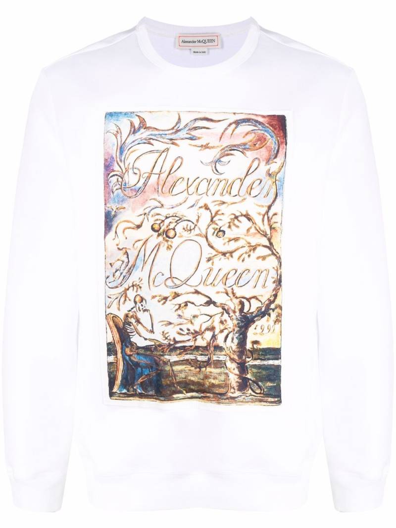 Alexander McQueen graphic-print sweatshirt - White von Alexander McQueen