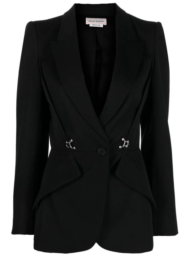 Alexander McQueen hardware-detail blazer - Black von Alexander McQueen