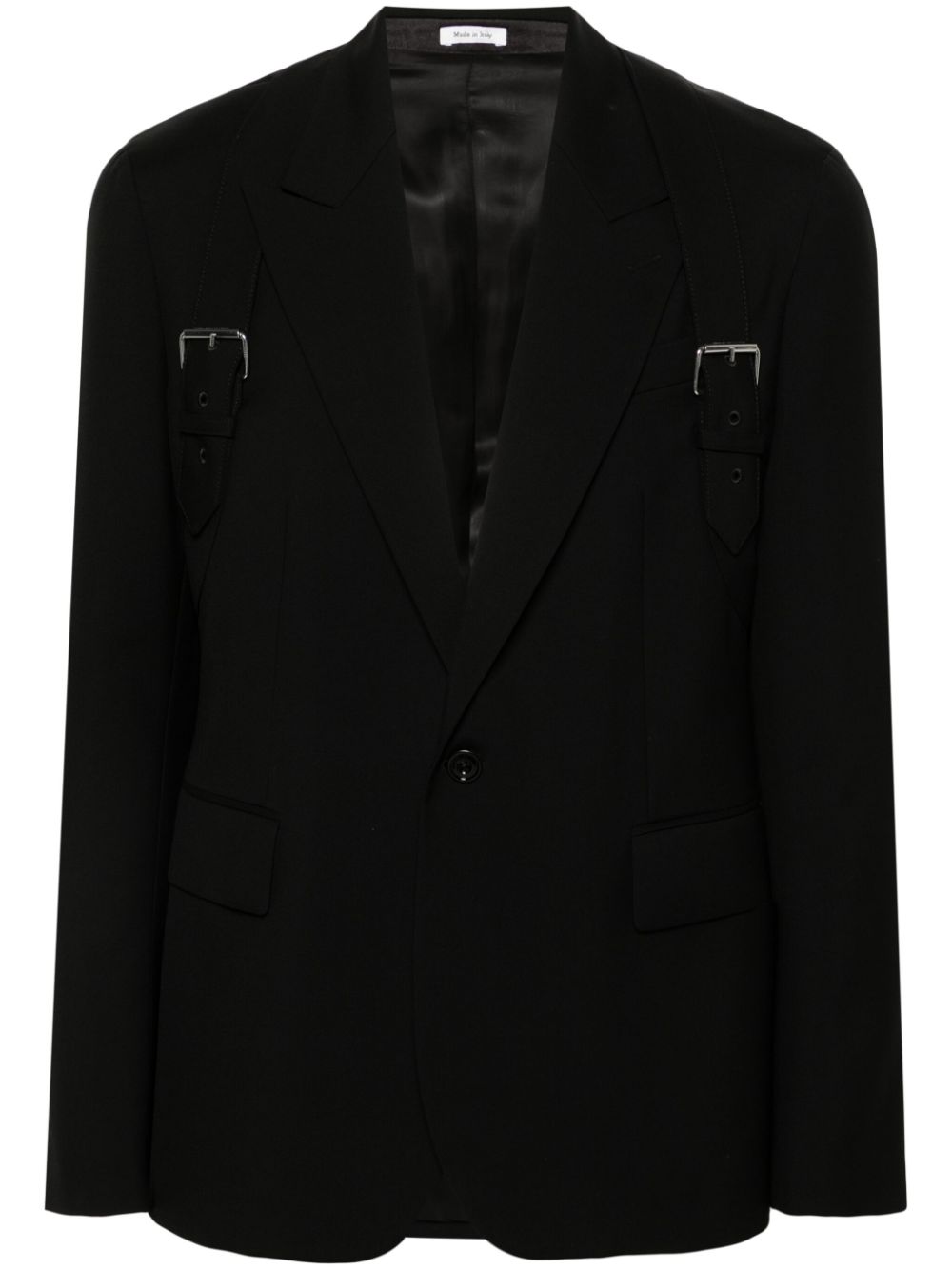 Alexander McQueen harness single-breasted blazer - Black von Alexander McQueen