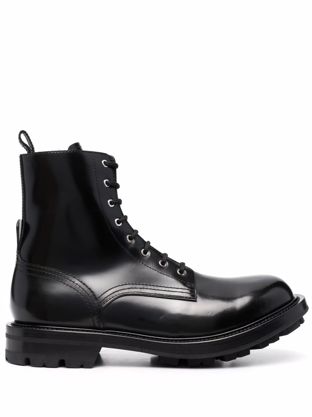 Alexander McQueen high-shine ankle boots - Black von Alexander McQueen