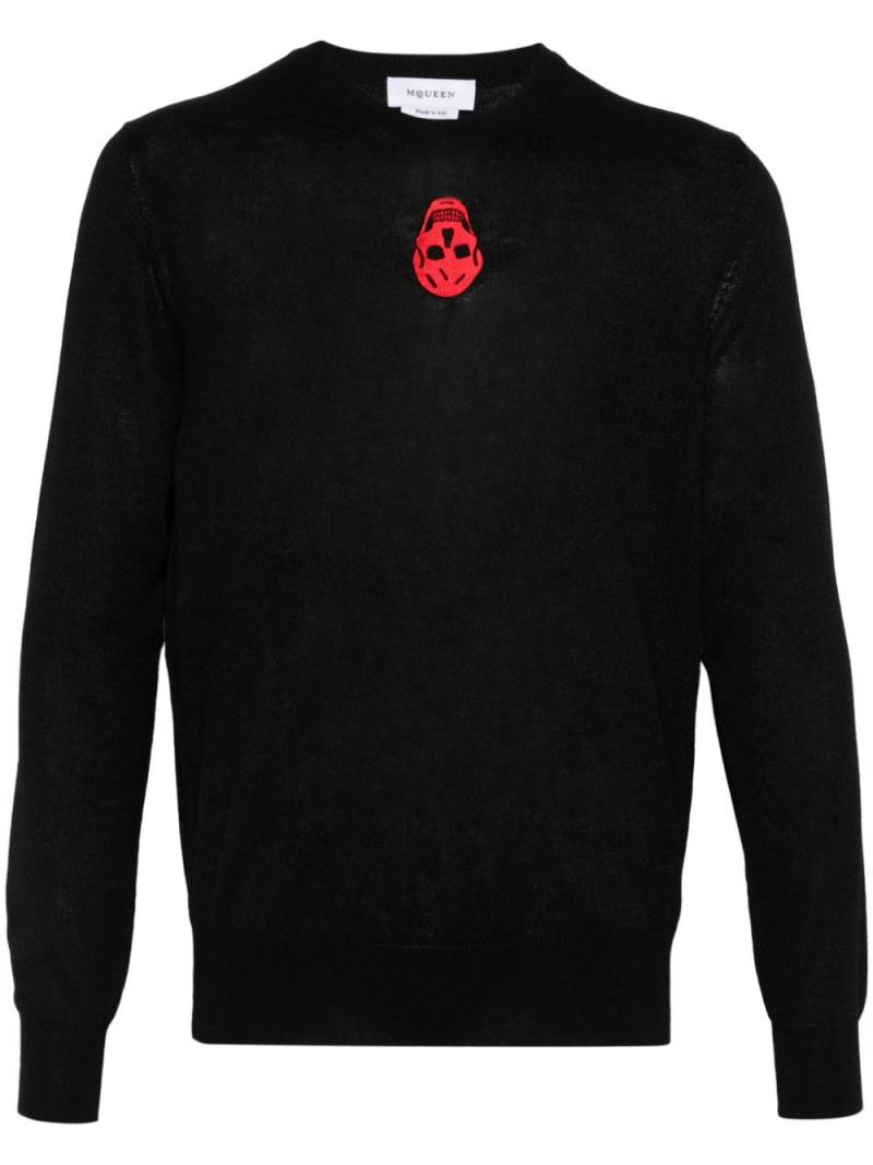 Alexander McQueen inverted skull-embroidered sweater - Black von Alexander McQueen