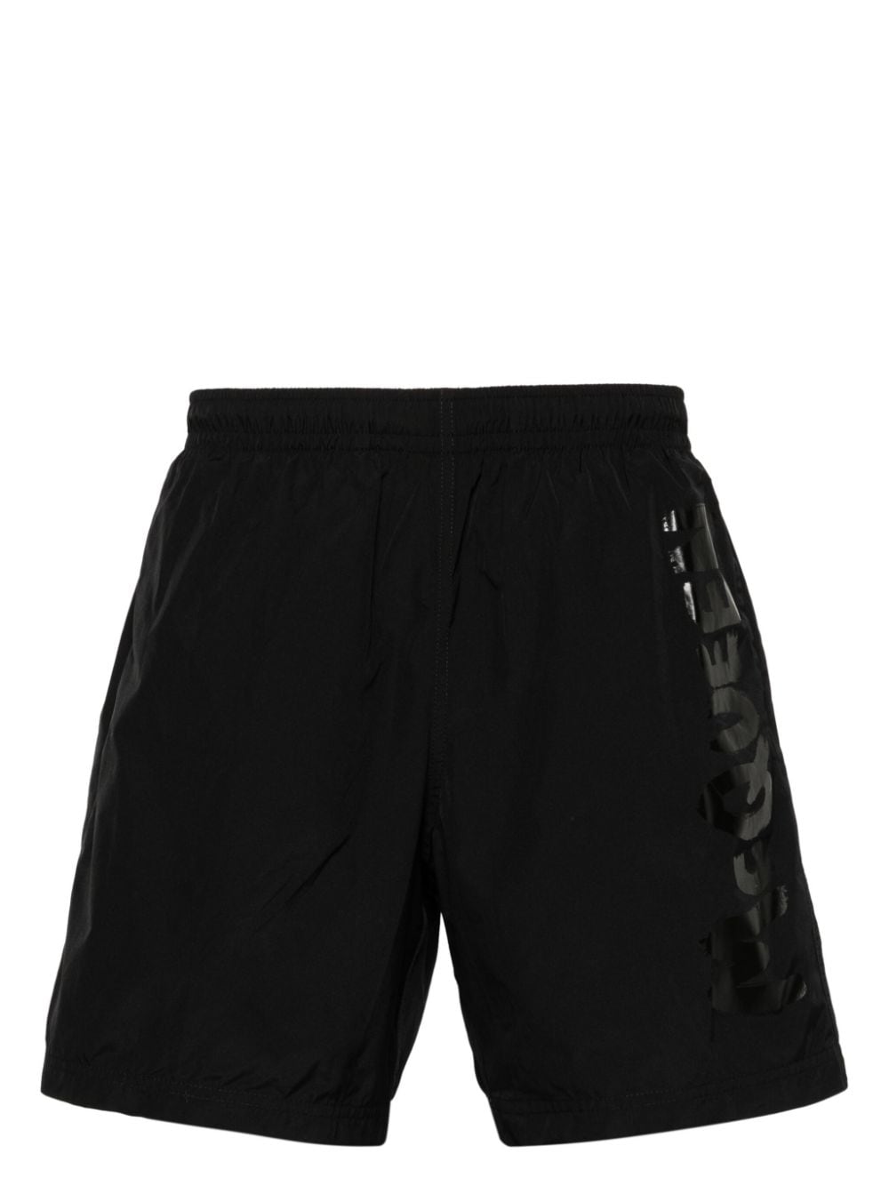 Alexander McQueen logo-print swim shorts - Black von Alexander McQueen