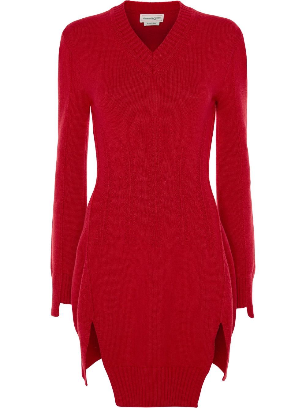 Alexander McQueen knitted tunic jumper - Red von Alexander McQueen