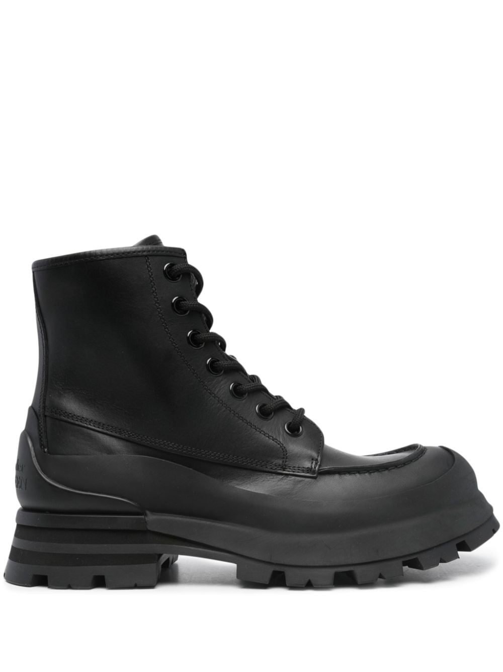 Alexander McQueen lace-up leather boots - Black von Alexander McQueen