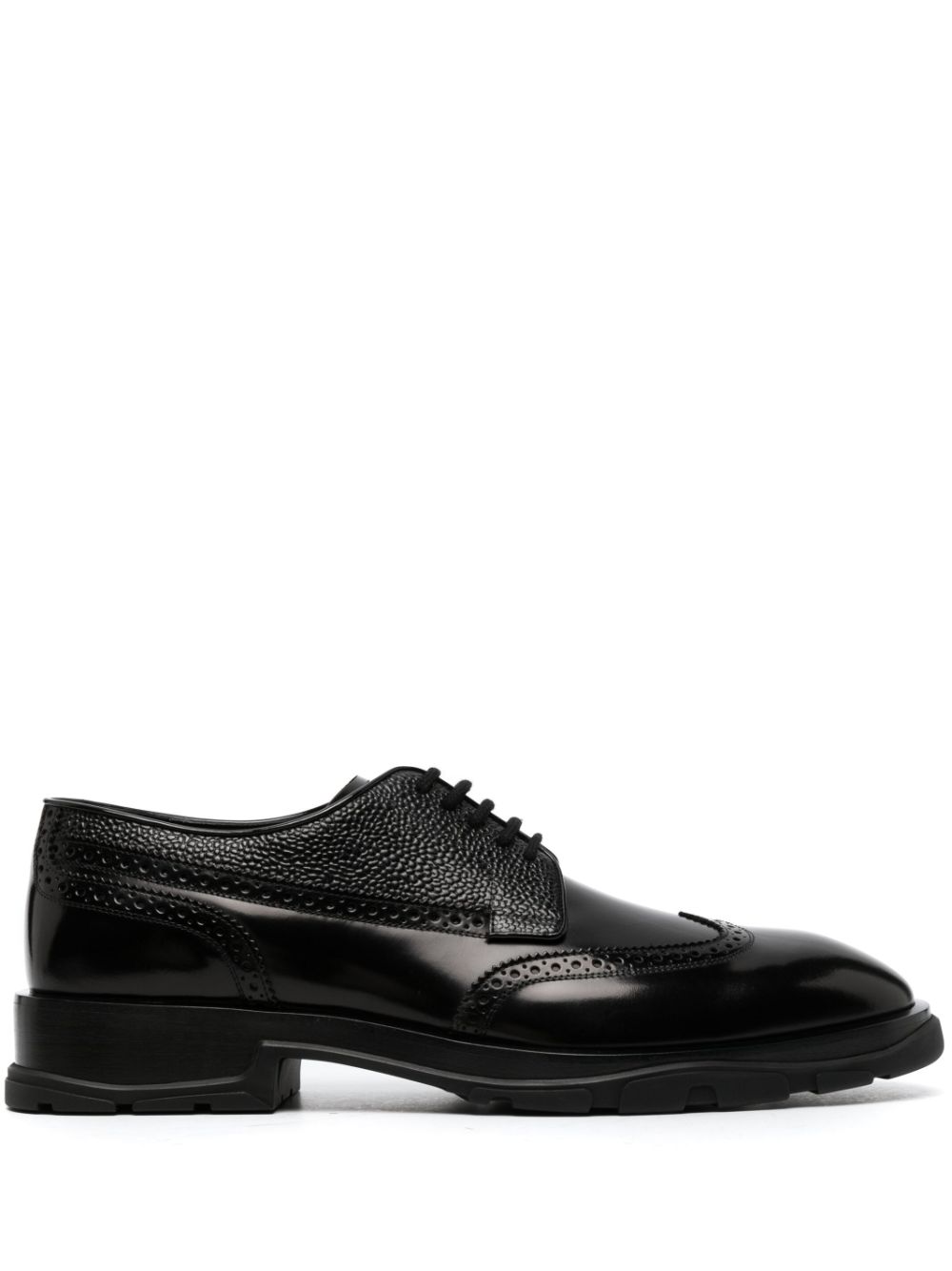 Alexander McQueen lace-up leather brogues - Black von Alexander McQueen