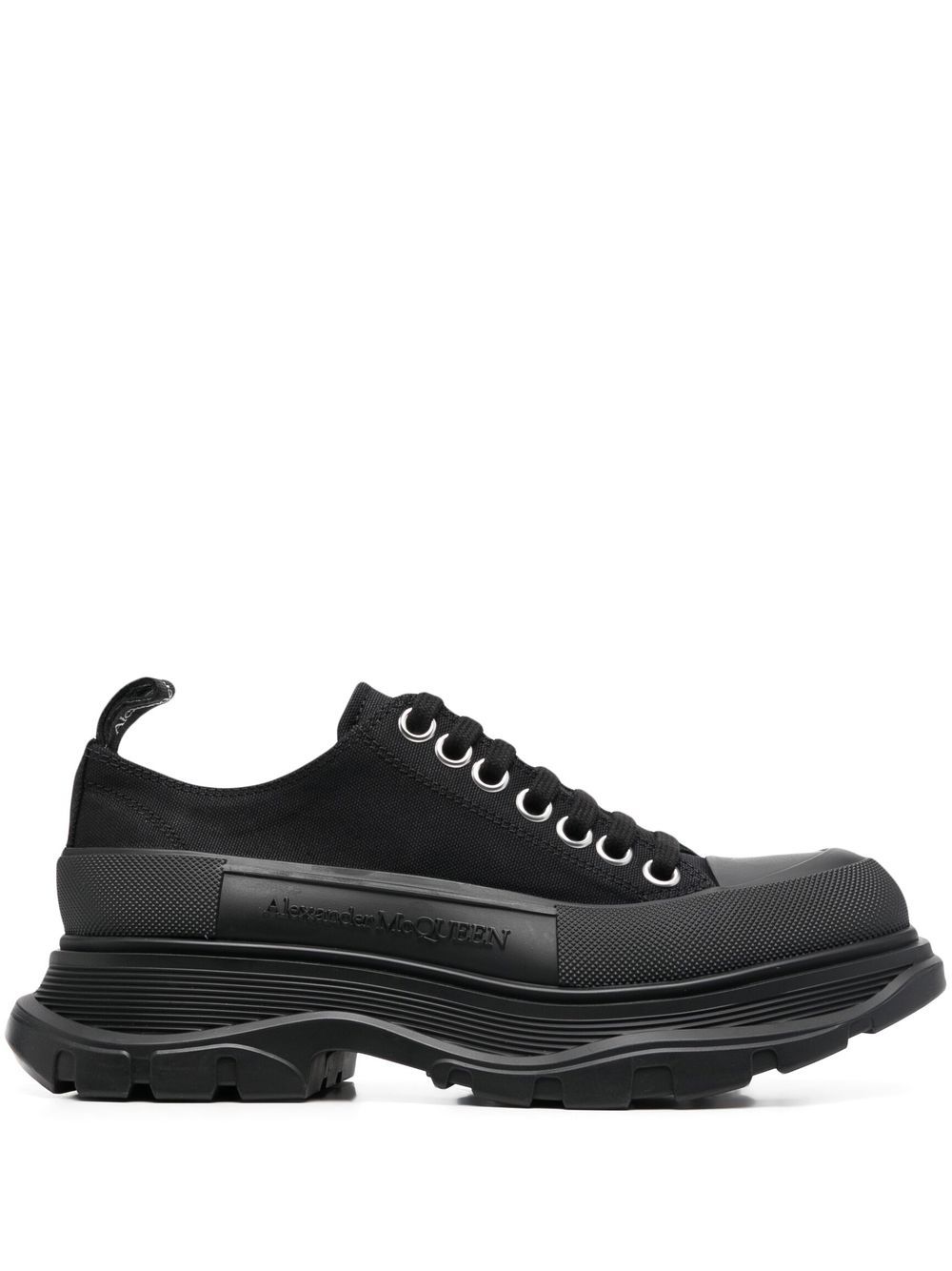 Alexander McQueen Tread Slick lace-up sneakers - Black von Alexander McQueen