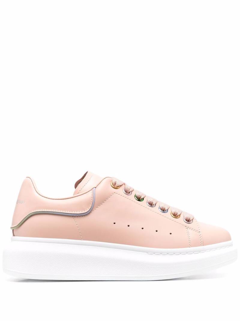 Alexander McQueen leather lace-up trainers - Pink von Alexander McQueen