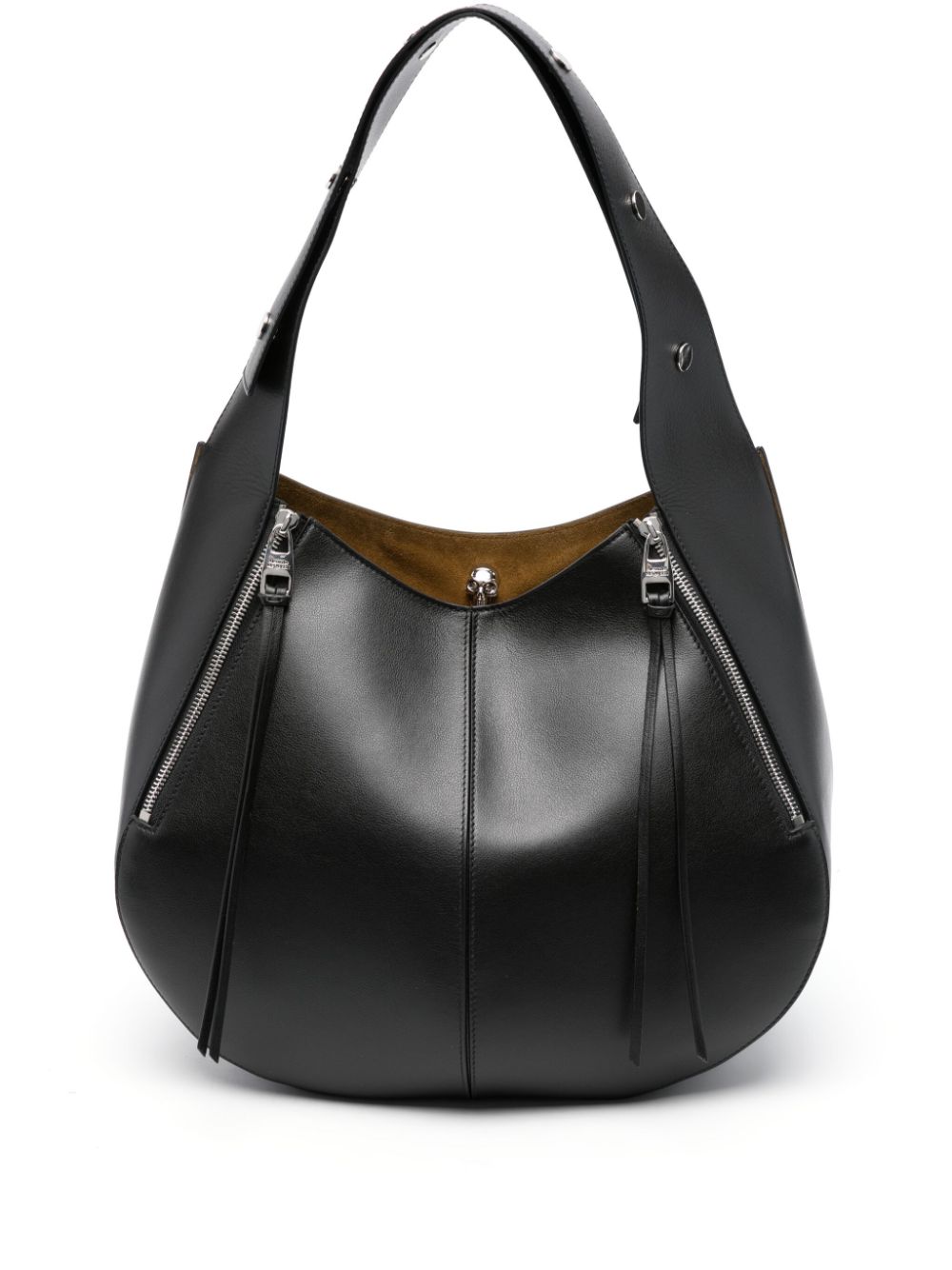 Alexander McQueen MCQUEEN SKULL HOBO LTHR SHLDR BAG - Black von Alexander McQueen