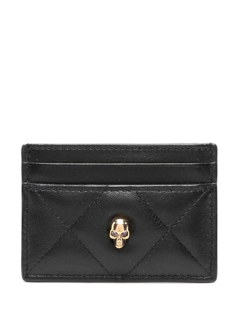 Alexander McQueen skull-stud card holder - Black von Alexander McQueen