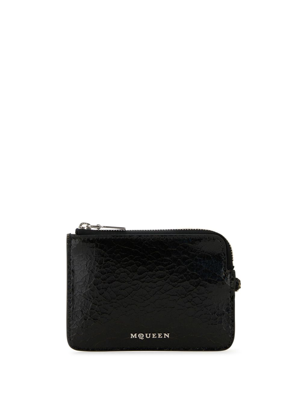 Alexander McQueen leather zip card holder - Black von Alexander McQueen