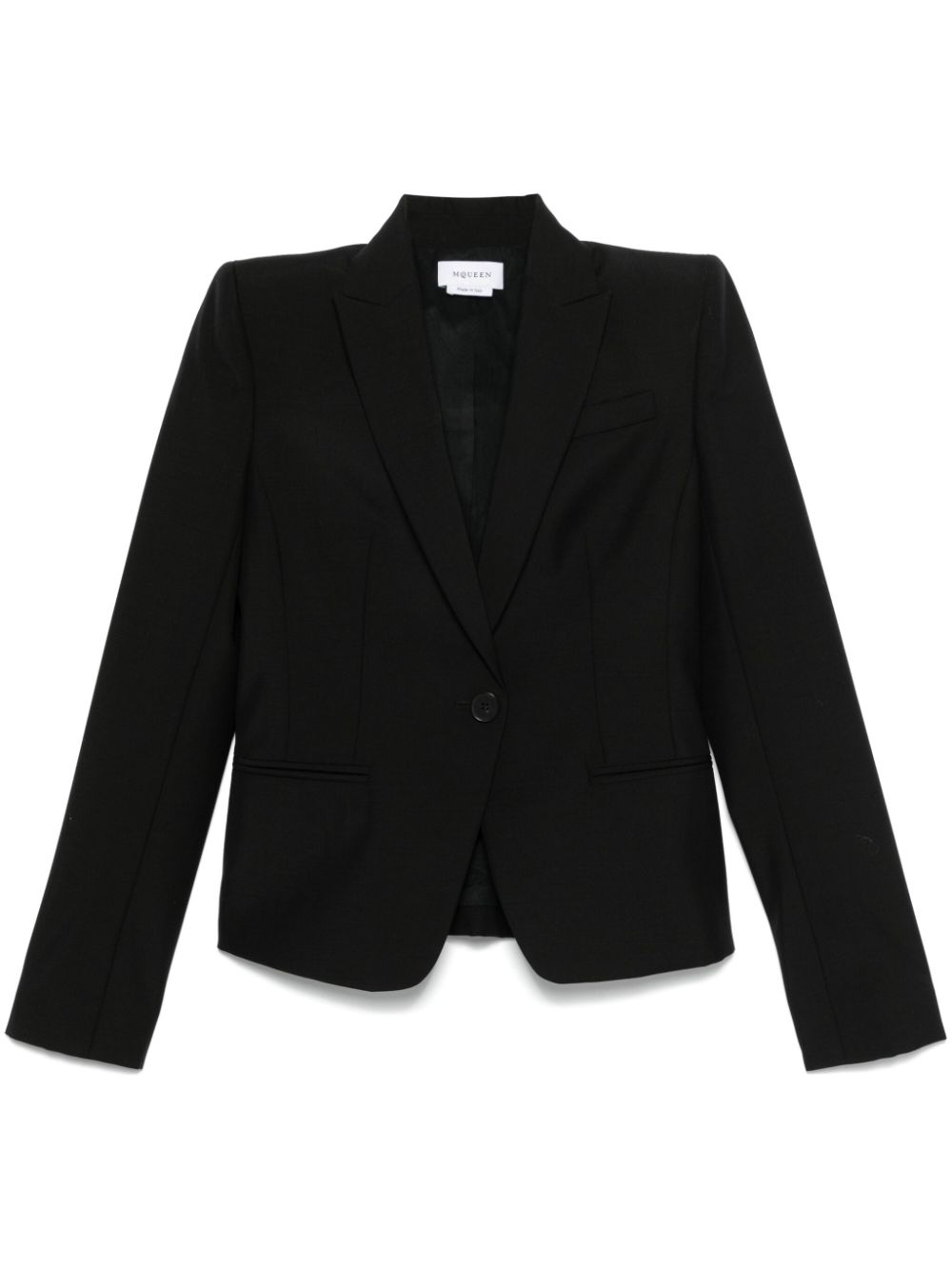 Alexander McQueen logo-charm blazer - Black von Alexander McQueen