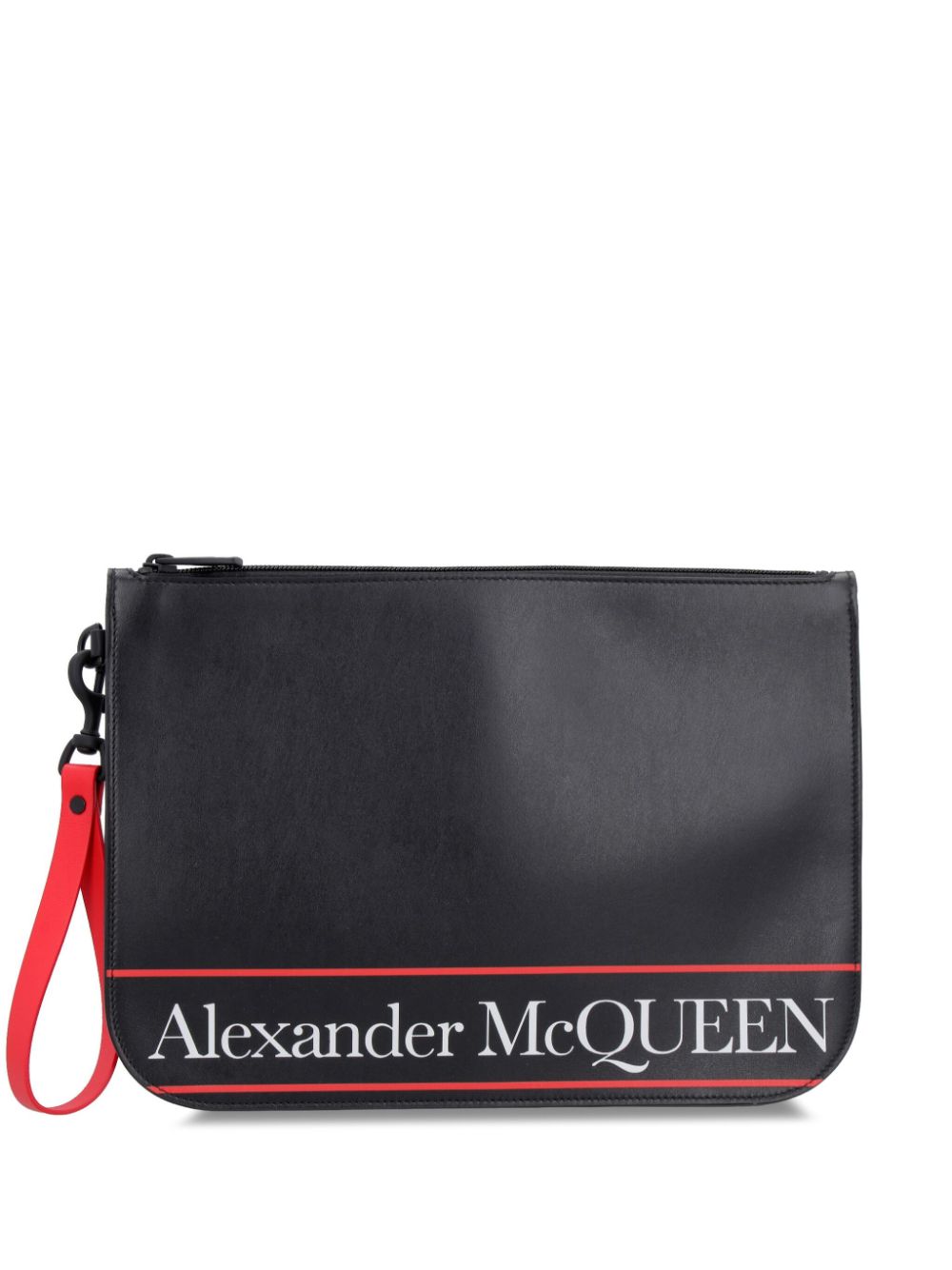 Alexander McQueen logo clutch bag - Black von Alexander McQueen