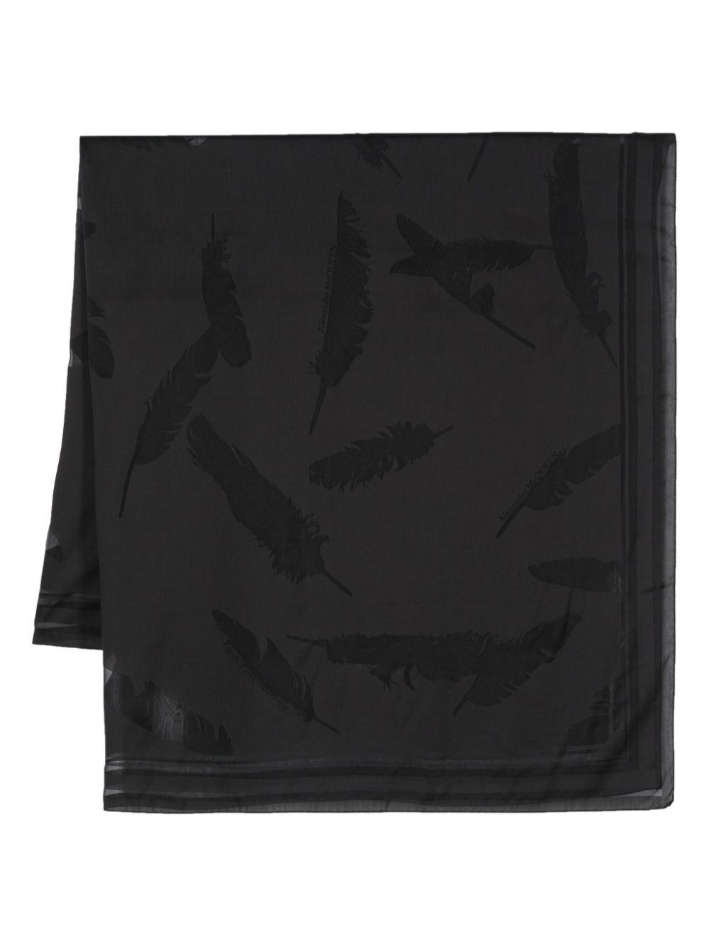 Alexander McQueen logo-embellished scarf - Black von Alexander McQueen