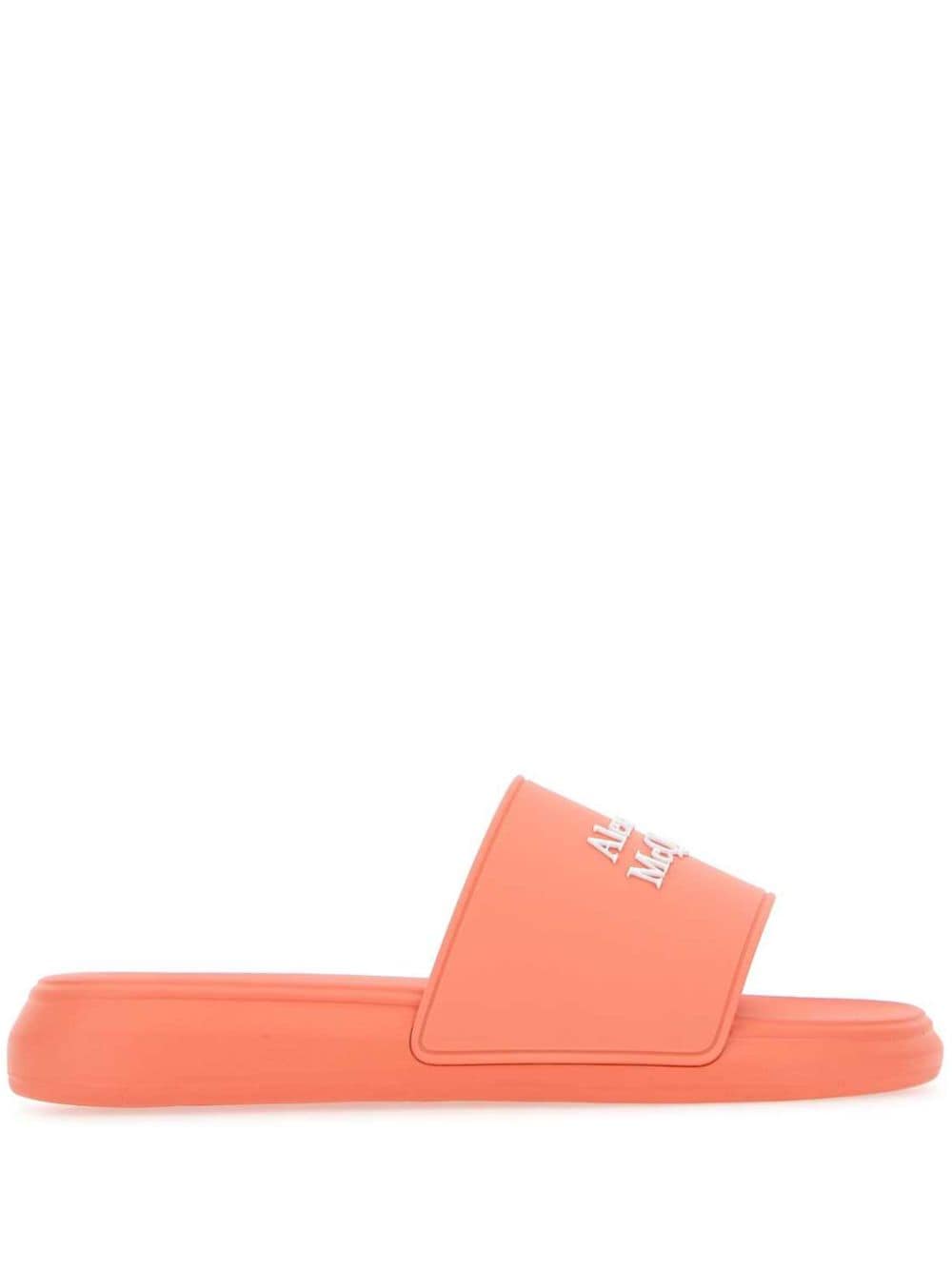 Alexander McQueen logo-embossed flat slides - Orange von Alexander McQueen