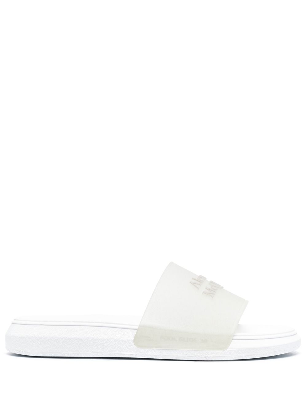 Alexander McQueen logo-embossed slides - White von Alexander McQueen