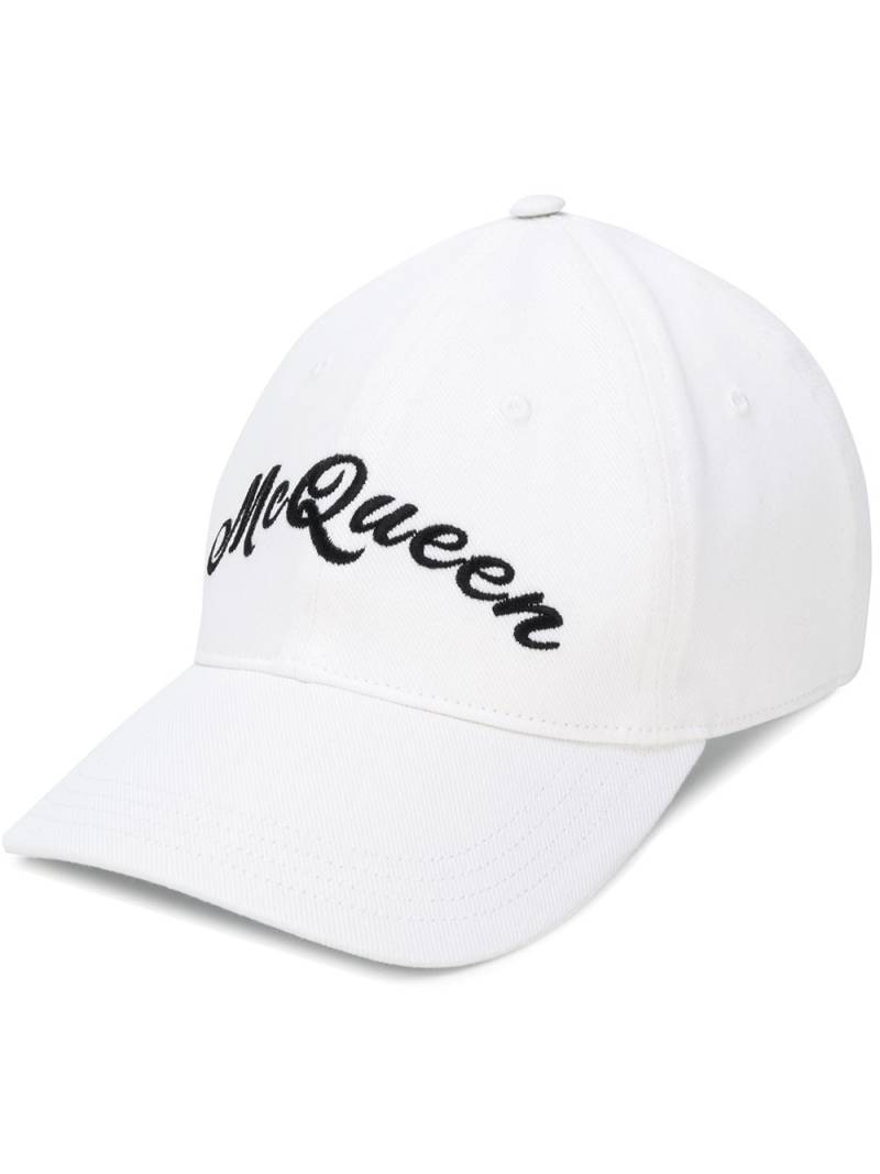 Alexander McQueen logo embroidered baseball hat - White von Alexander McQueen