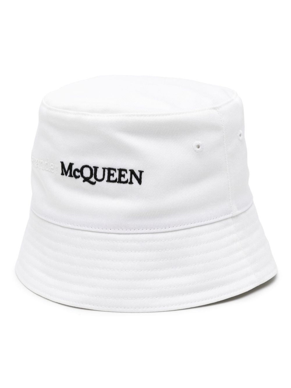 Alexander McQueen logo-embroidered bucket hat - White von Alexander McQueen