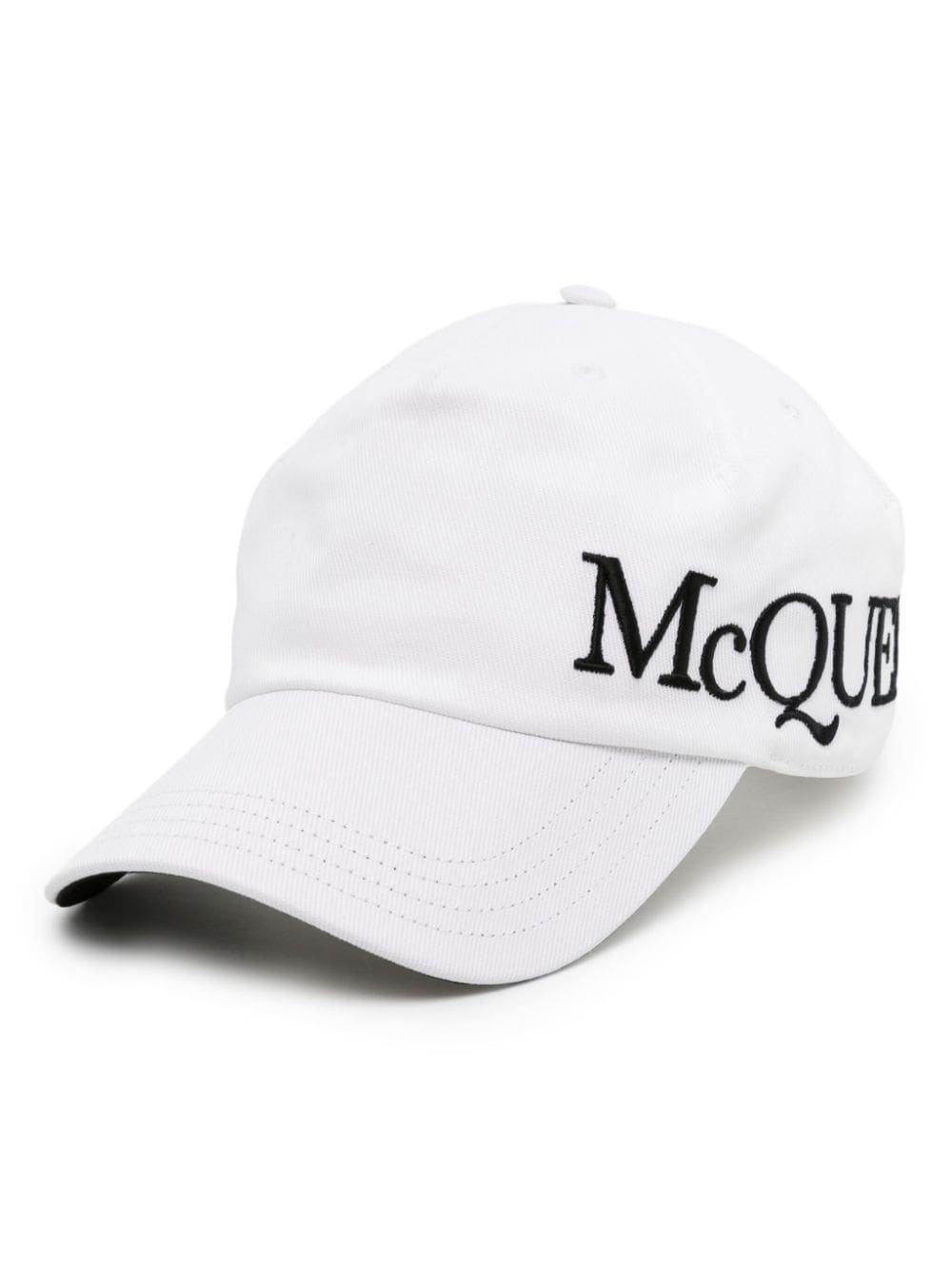Alexander McQueen logo-embroidered cotton cap - White von Alexander McQueen