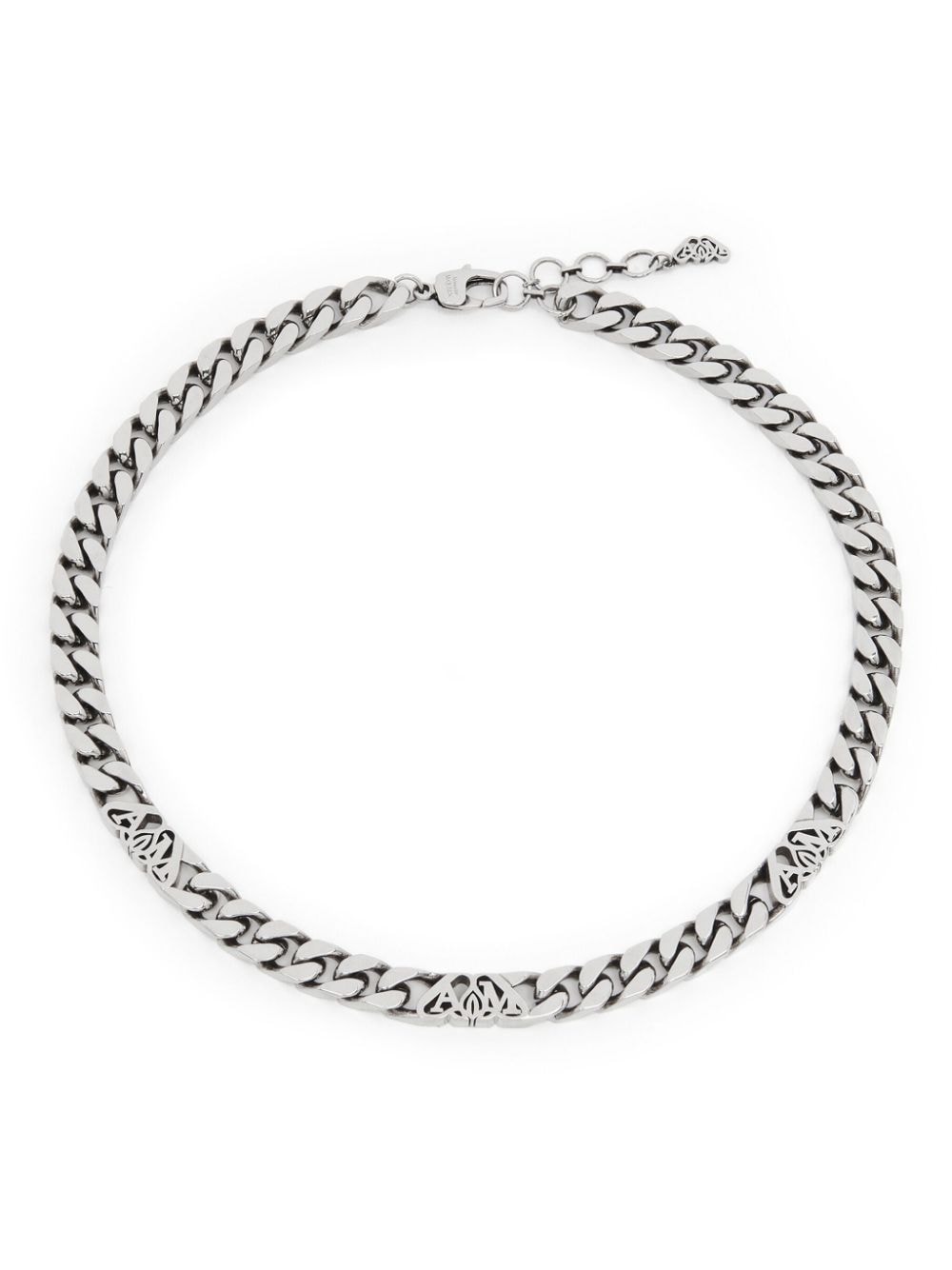 Alexander McQueen Seal logo-motif chain choker - Silver von Alexander McQueen