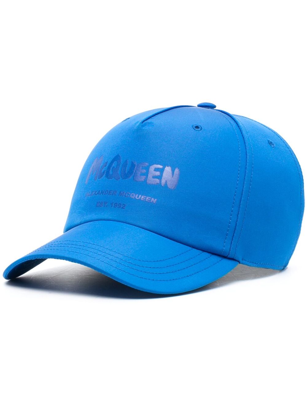 Alexander McQueen logo-print baseball cap - Blue von Alexander McQueen