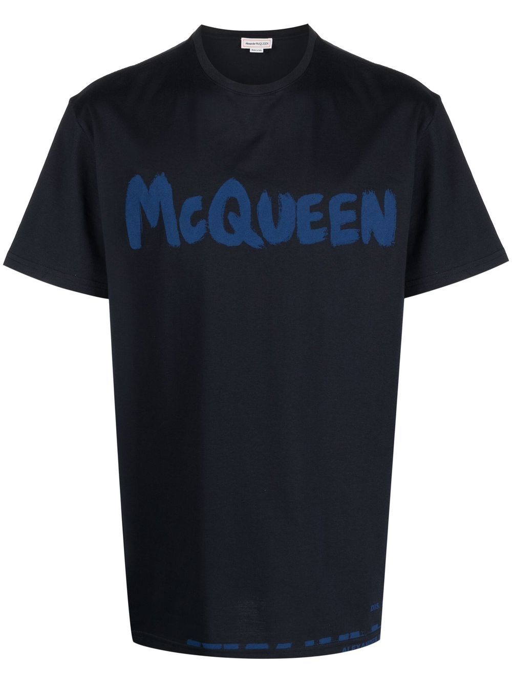 Alexander McQueen logo-print cotton T-shirt - Blue von Alexander McQueen