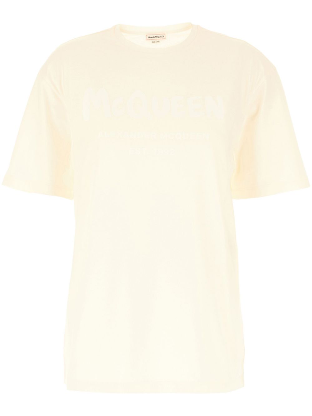 Alexander McQueen logo-print cotton T-shirt - White von Alexander McQueen