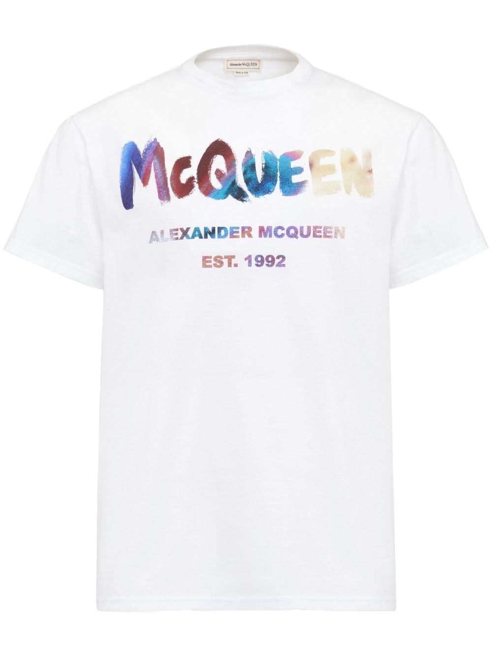 Alexander McQueen logo-print cotton T-shirt - White von Alexander McQueen