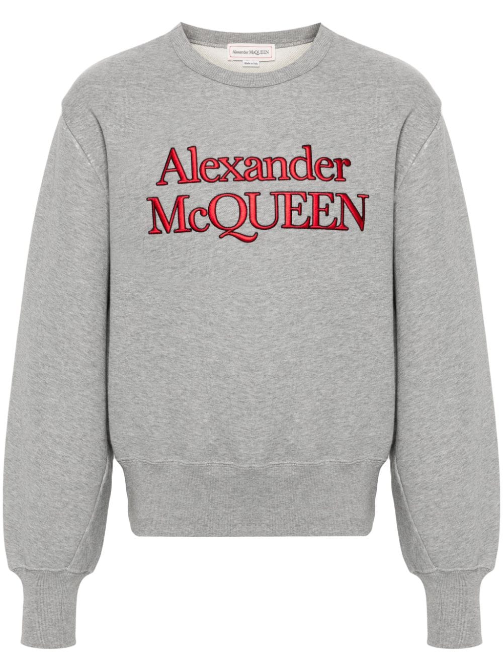 Alexander McQueen embroidered-logo sweatshirt - Grey von Alexander McQueen