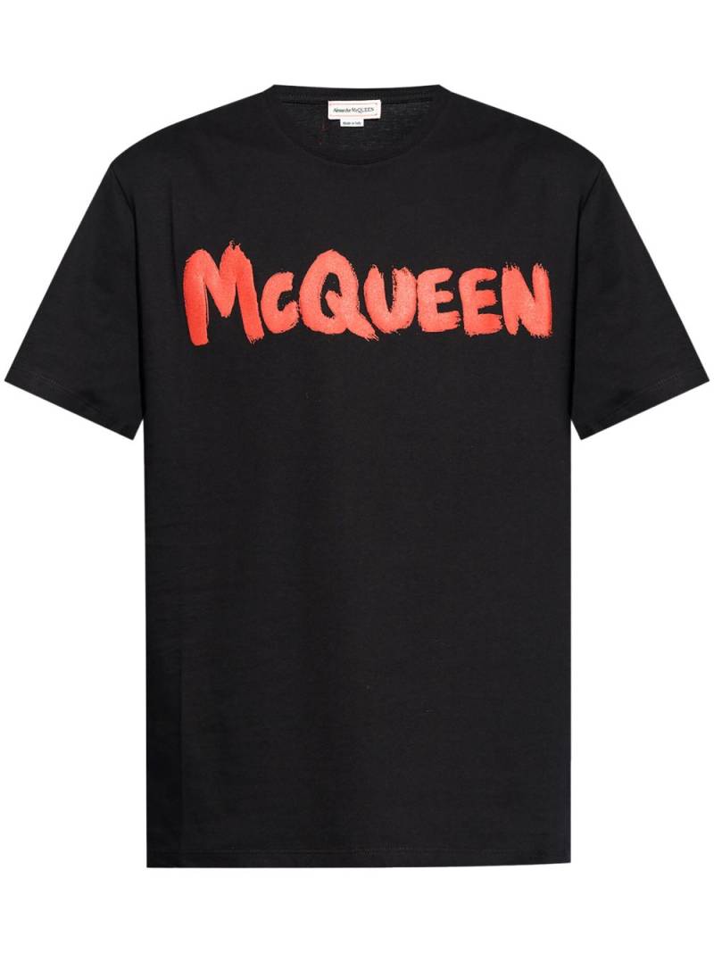 Alexander McQueen logo-print cotton t-shirt - Black von Alexander McQueen