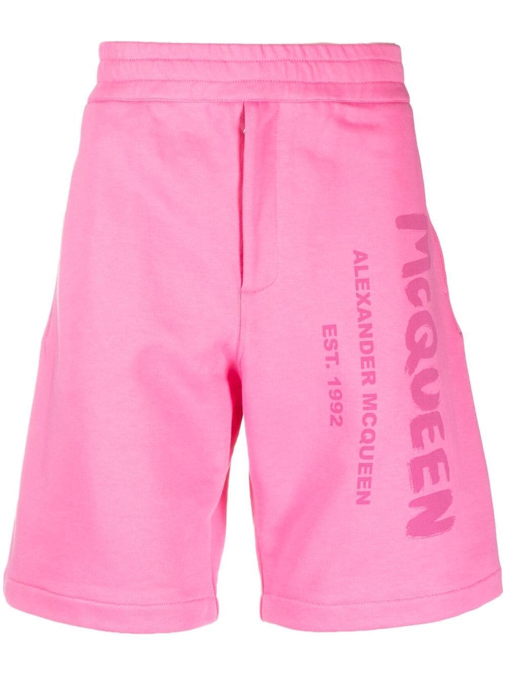 Alexander McQueen Graffiti-print track shorts - Pink von Alexander McQueen