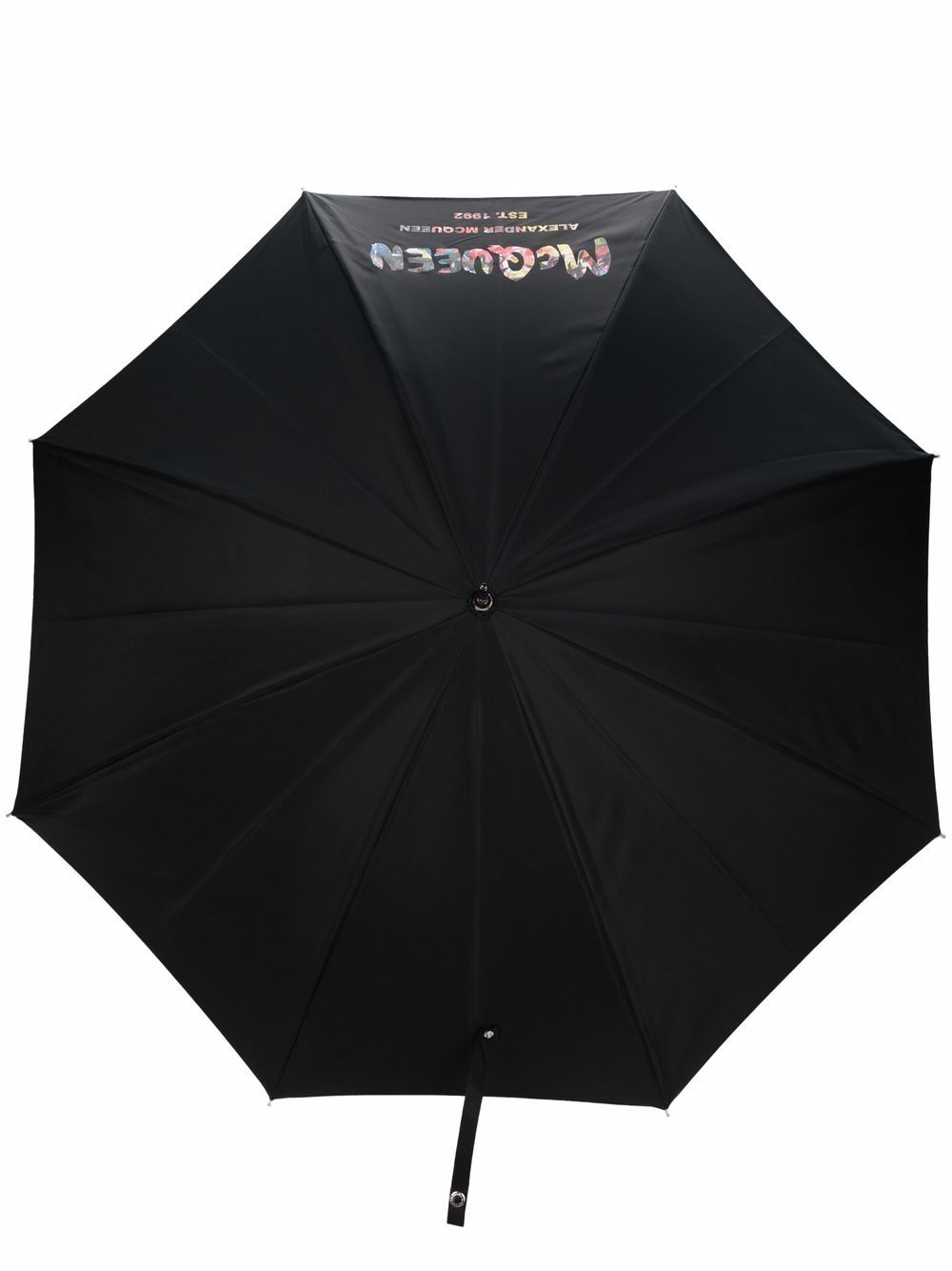 Alexander McQueen logo-print detail umbrella - Black von Alexander McQueen