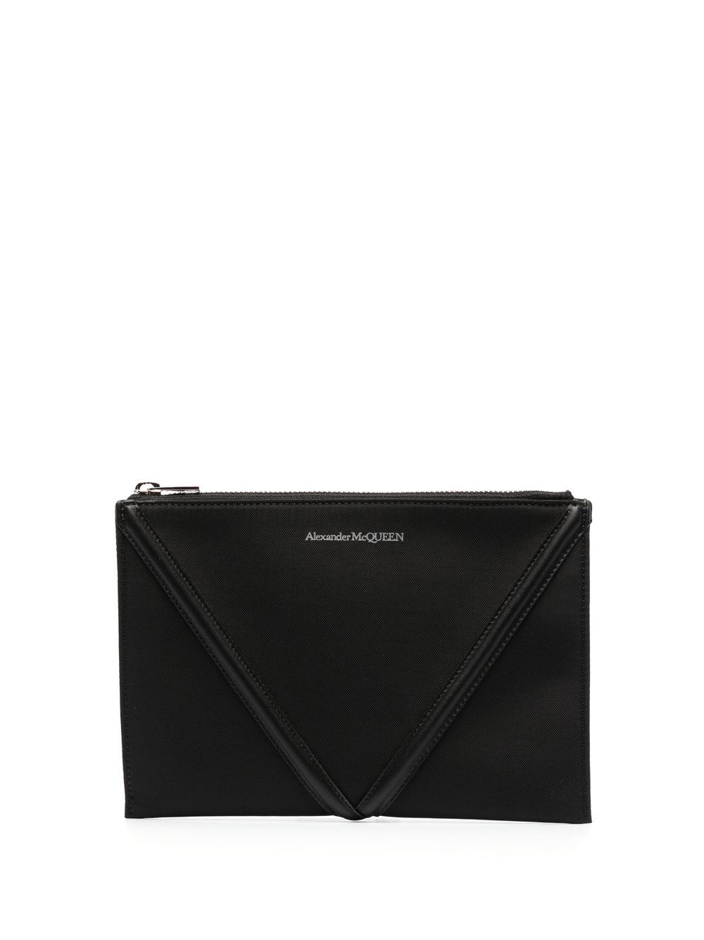 Alexander McQueen logo-print envelope clutch - Black von Alexander McQueen