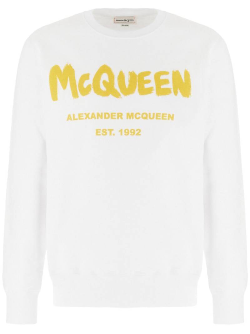 Alexander McQueen logo-print sweatshirt - White von Alexander McQueen